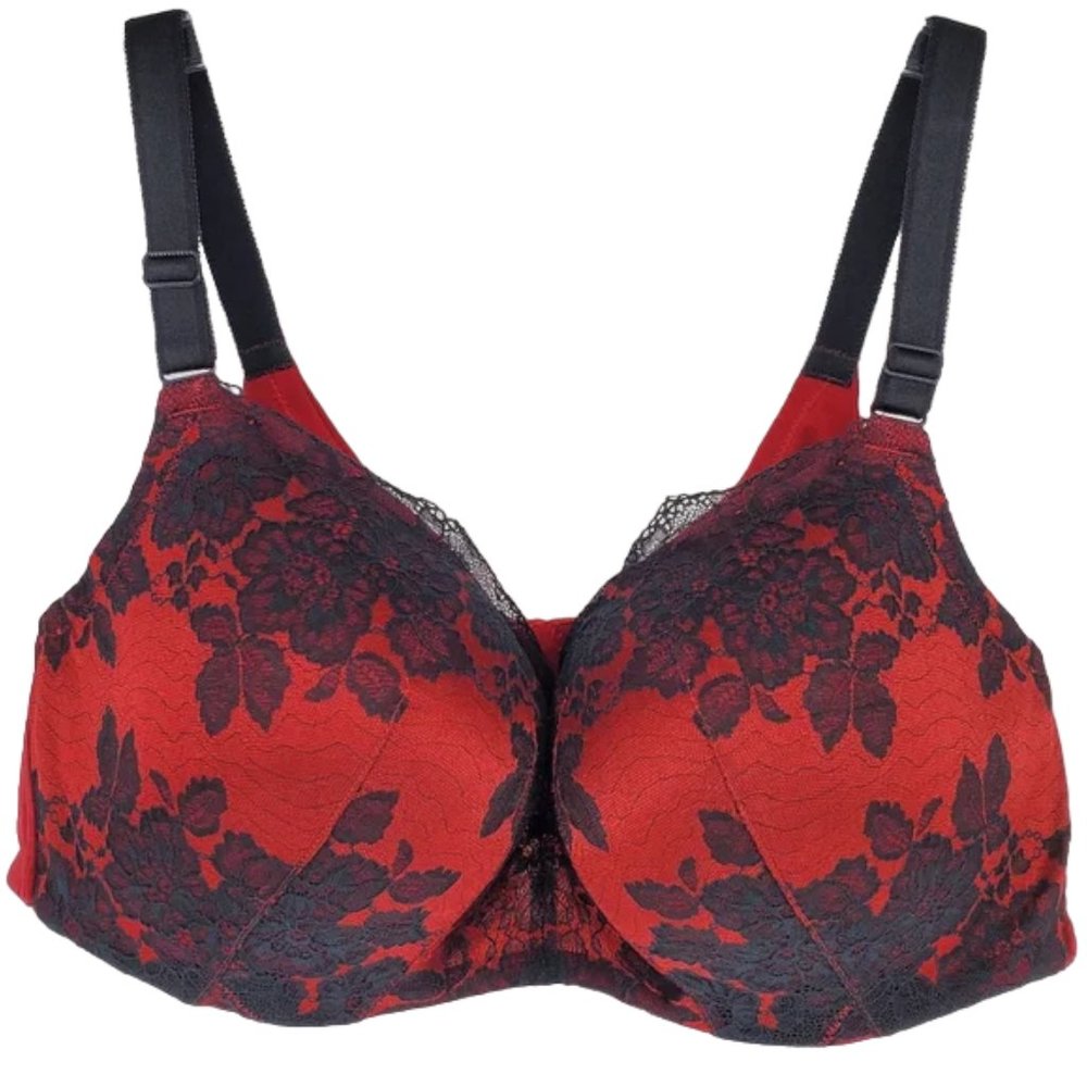 Torrid Curve Full-Coverage Balconette Bra Lace Satin like Plus size Curvy 48B